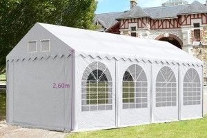 Sommerfest 4x8m 500 g/m² Chapiteau tente PVC étanche galvanisé 4x8