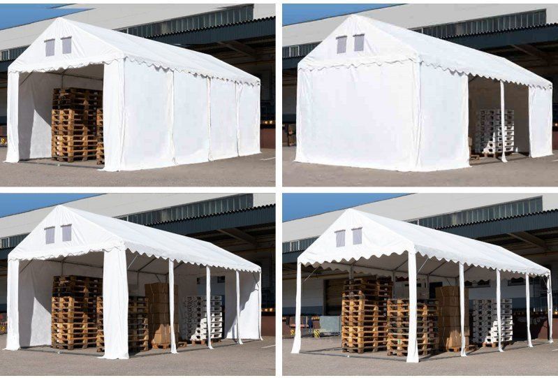 Sommerfest 4x8m 500 g/m² Chapiteau tente PVC étanche galvanisé 4x8